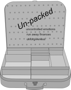 unpacked bags